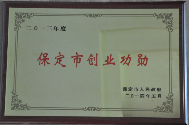 李曉恩董事長(zhǎng)榮獲“2013年度保定創(chuàng)業(yè)功勛”稱(chēng)號(hào)